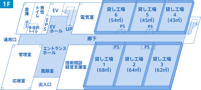 貸し工場フロアマップ