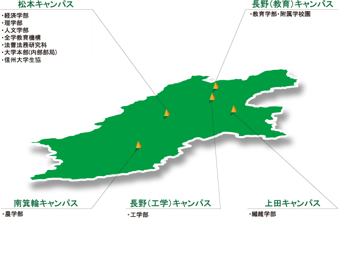 ISO14001認証取得の5キャンパス