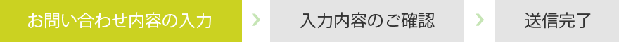 お問い合わせ内容の入力