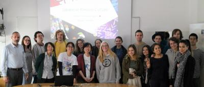 Group picture with the students of Ljubljana