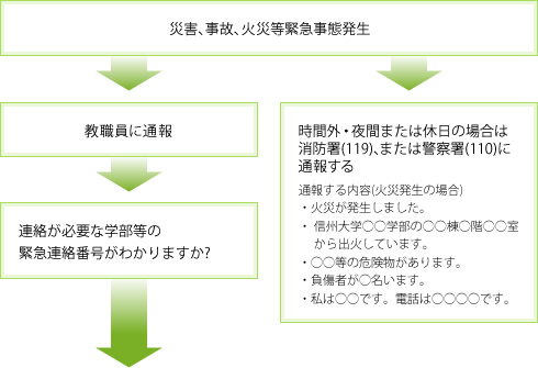 災害時の対応の流れ