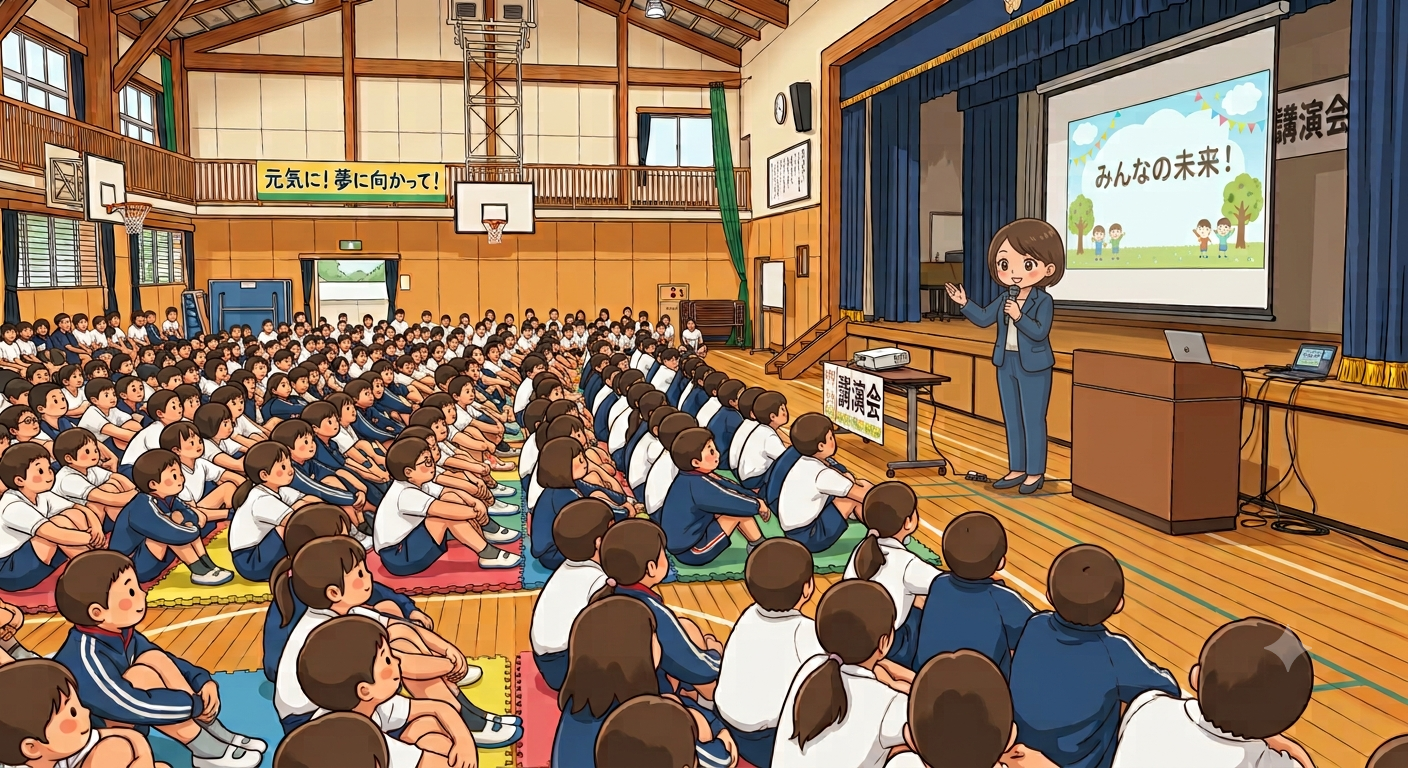 小学校での講演会の様子