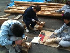木材工学演習の様子