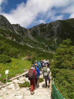 山岳環境保全学演習風景