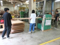自動かんな盤加工(1日目)