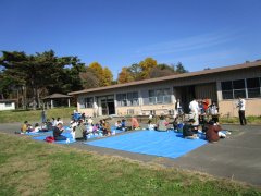 新米と豚汁の試食