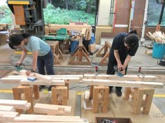 電動工具を用いた仕上げ（3日目）