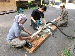 スライド丸鋸を用いた加工（2日目）