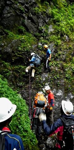 アルプス登山学演習の様子