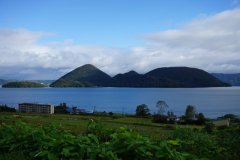 洞爺湖に浮かぶ中島