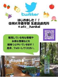 信州大学農学部生産品直売所 公式twitter 運用開始しました おすすめ直売品 生産品直売 信州大学 農学部 信州大学農学部生産品直売所 公式twitter 運用開始しました おすすめ直売品 生産品直売 信州大学 農学部