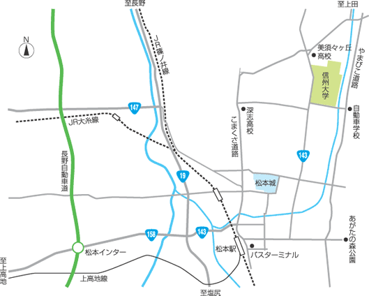 MAP：経済学部へのアクセス