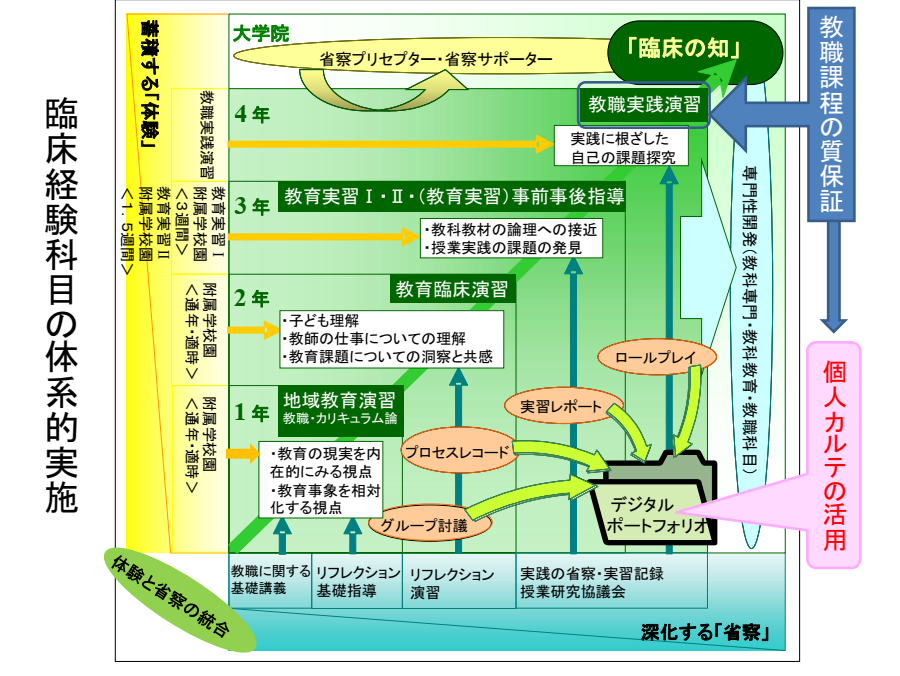 臨床経験科目の体系的実施　図表