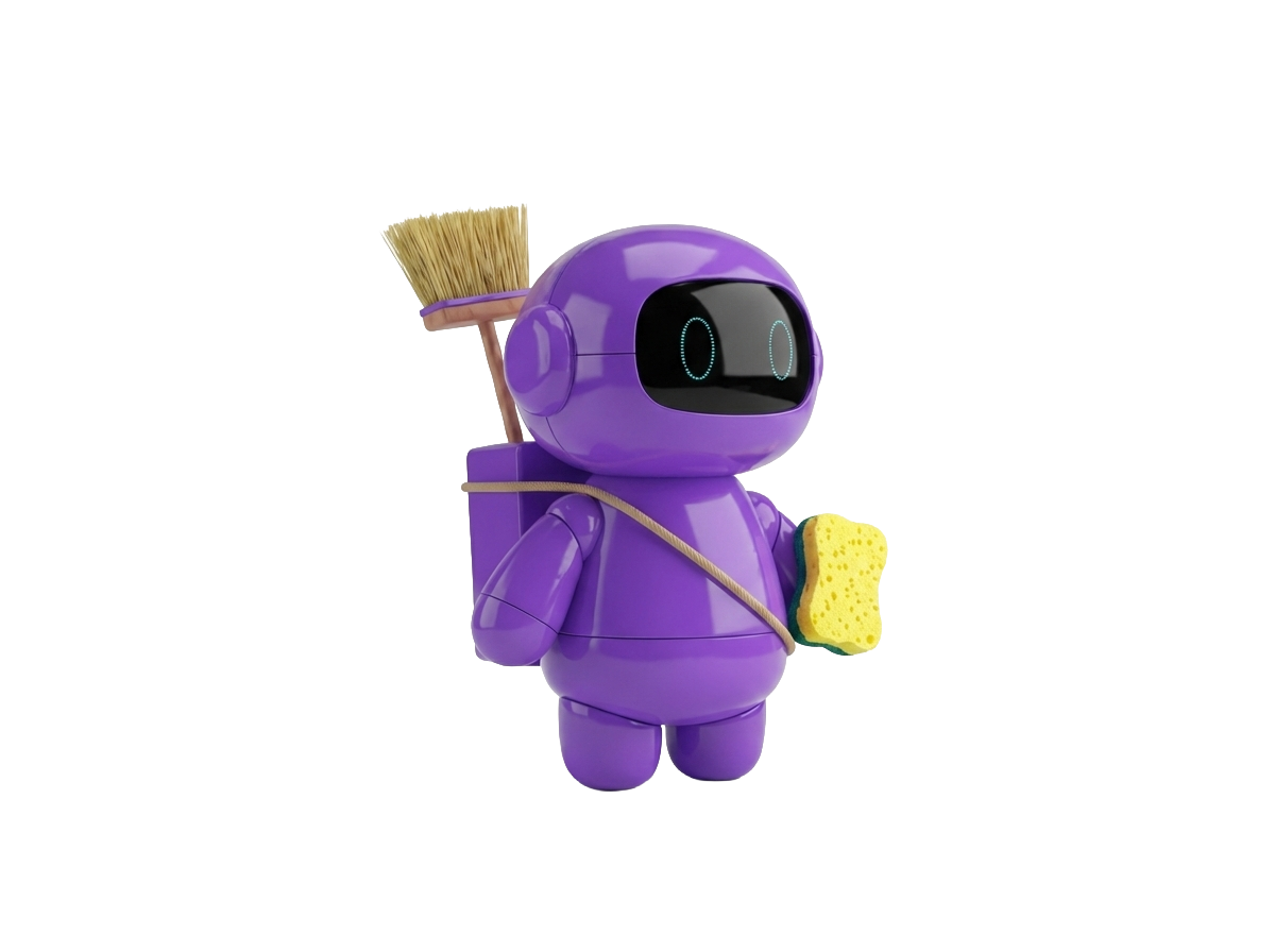 紫のロボット