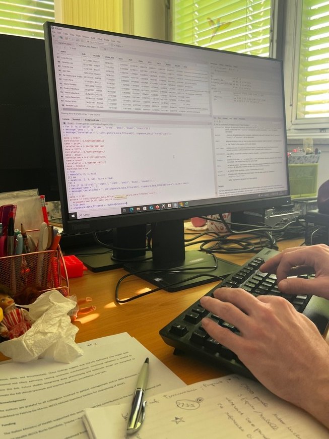 研究の風景（コーディングの様子）