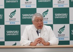 令和5年1月26日に行った記者会見において、今後の抱負を語る奥山教授