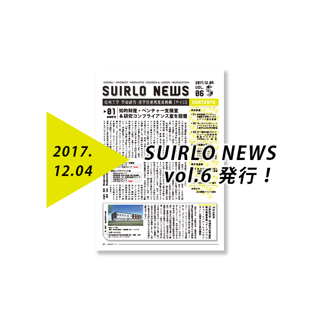 アイキャッチ画像：SUIRLO NEWS【vol.6】発行