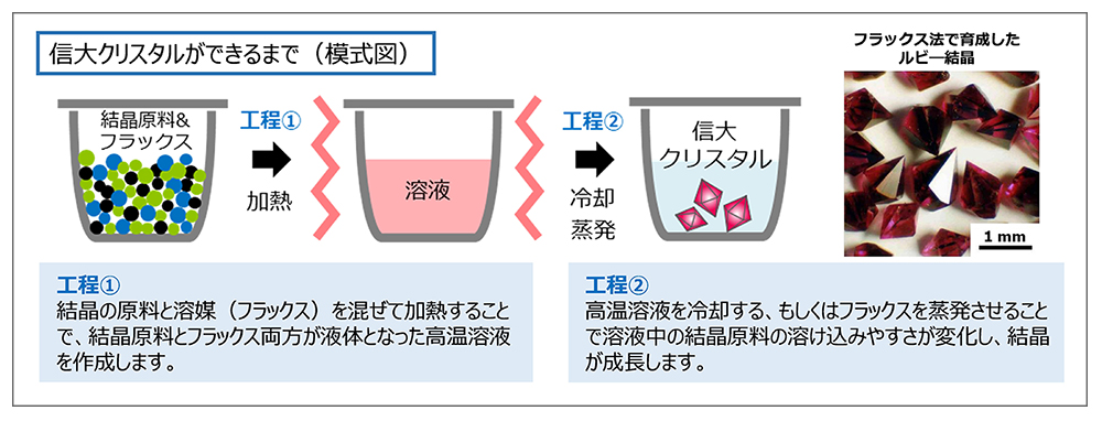 信大クリスタルができるまで