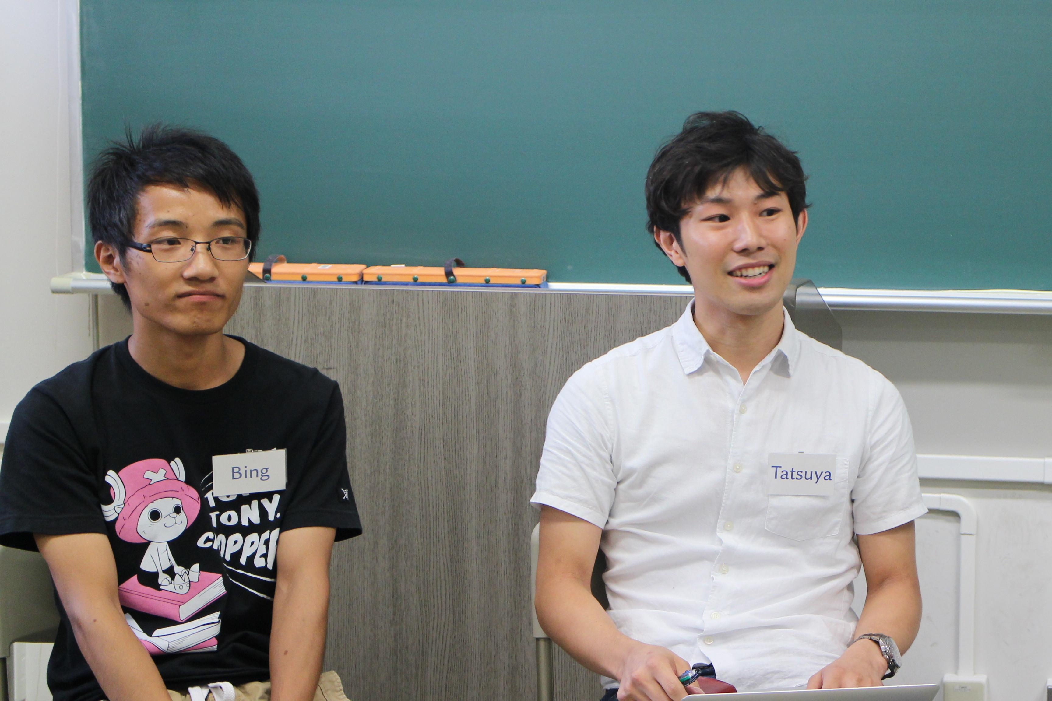 左：Bing Liuさん　右：石川達也さん　
