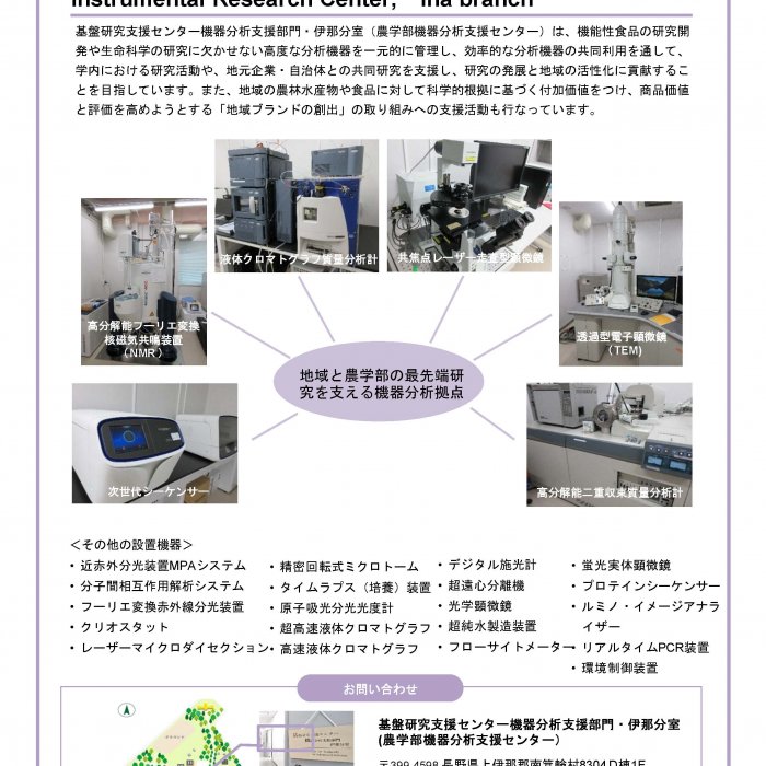 農学部と伊那地域の研究活動を支える機器分析ベースイメージ1