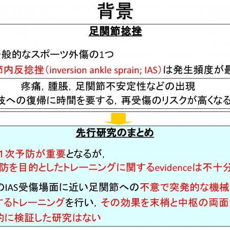 足関節捻挫の予防を目的とした反応性の測定・トレーニングシステムの開発イメージ2