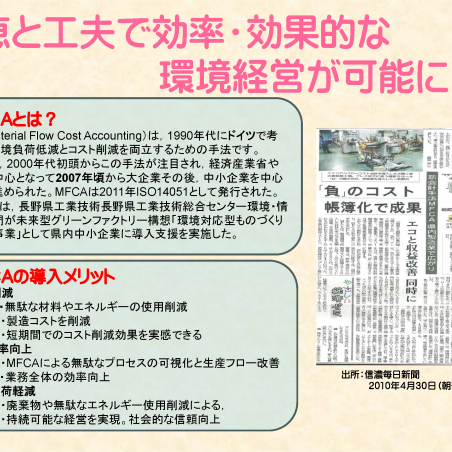 株式会社スワラクノスにおけるMFCAを活用した収益向上と環境経営の推進イメージ2