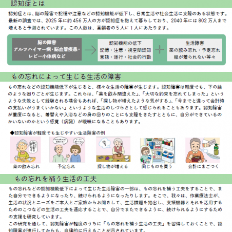 新しい認知症予防「備え」～もの忘れを補う暮らしの工夫～イメージ1
