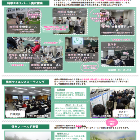理学部が取り組む高大連携事業イメージ2