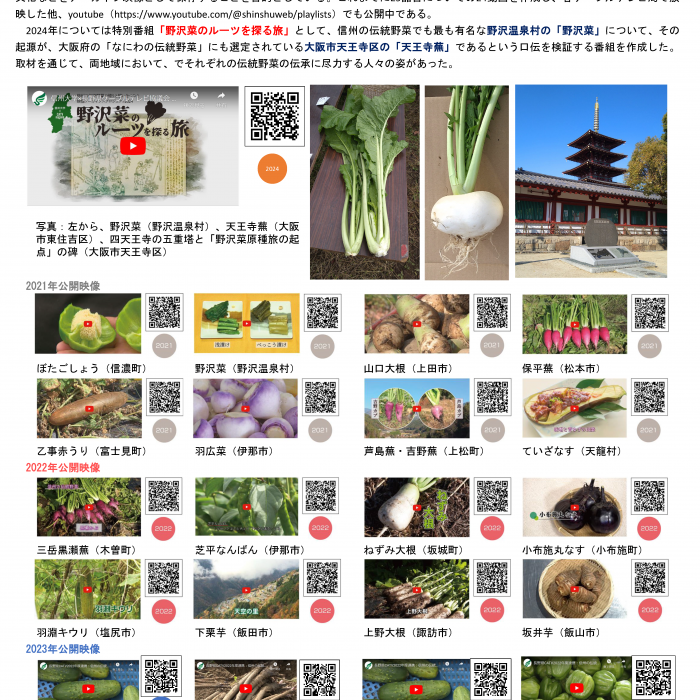 信州大学×長野県ケーブルテレビ協議会 「信州の伝統野菜 野沢菜のルーツを探る旅」イメージ1
